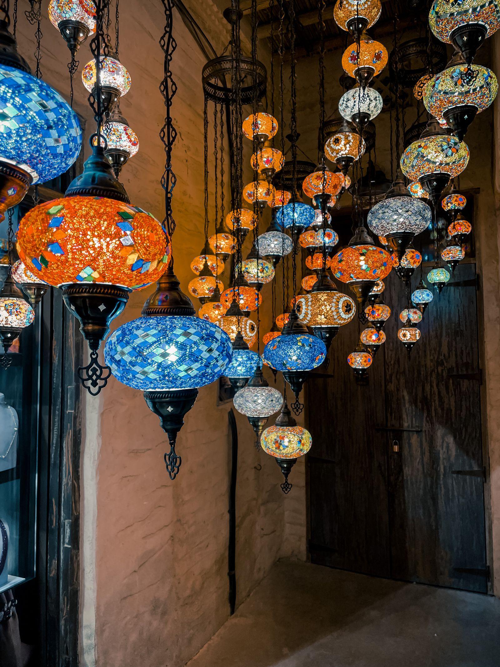 Lanterns for sale in a Dubai souk
