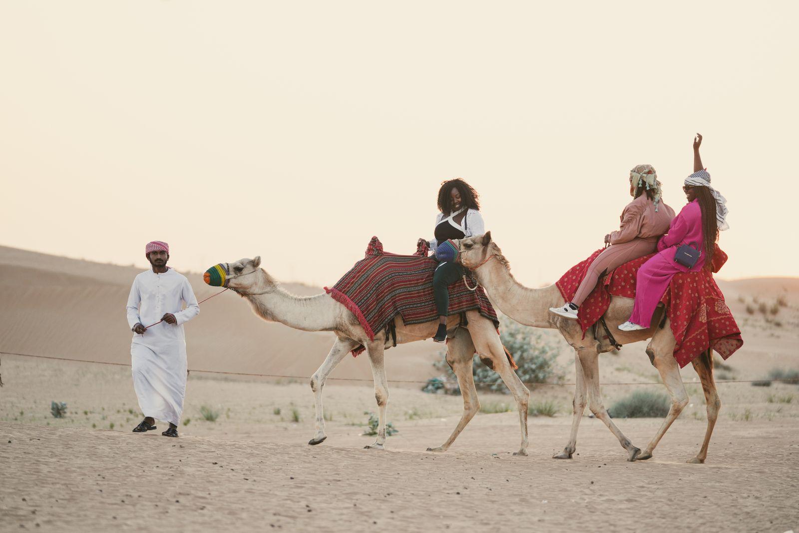 Camel ride in the Dubai desert