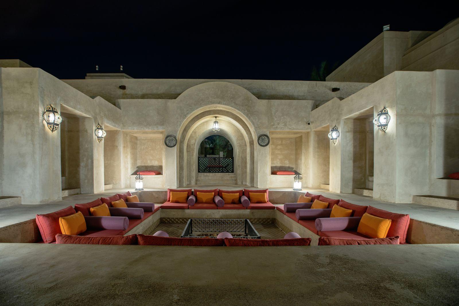 Evening majlis at a Dubai desert resort