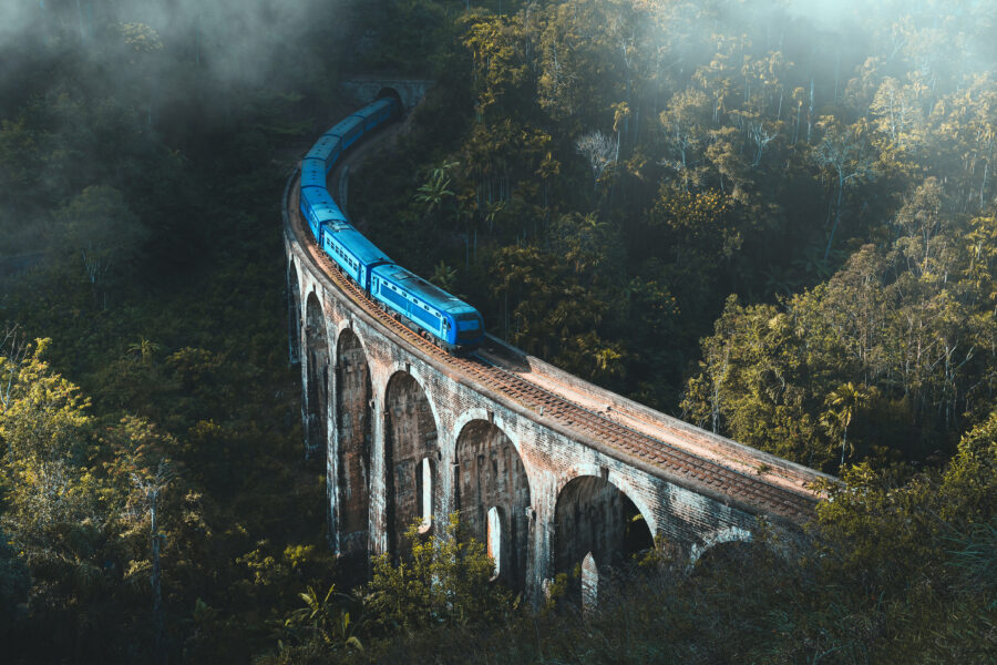 Famous-blue-train-crossing-the-Nine-Arch-Bridge-in-Ella-Sri-Lanka-scaled