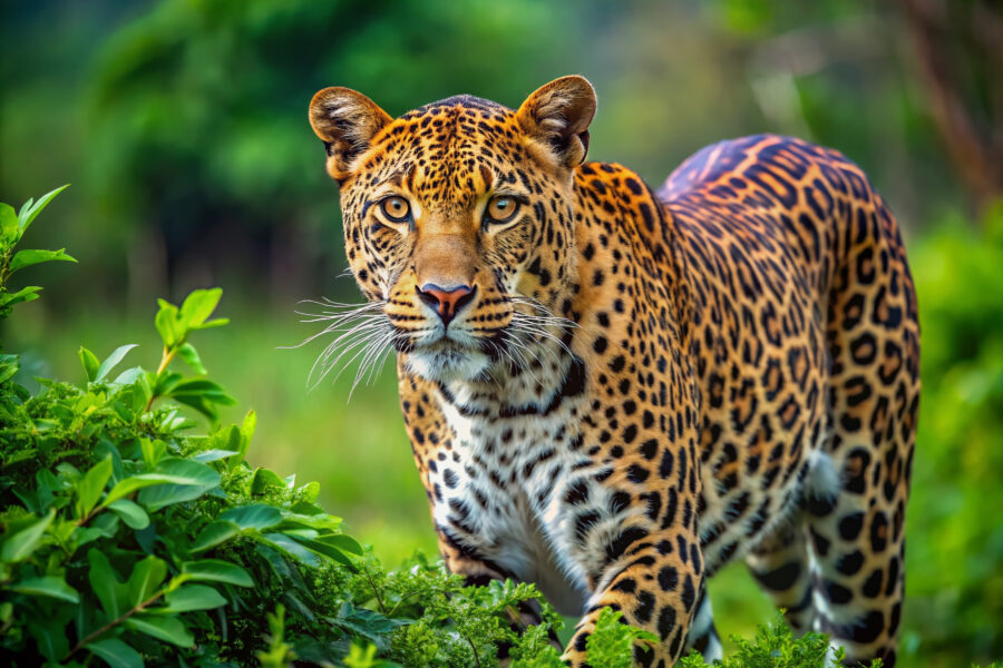 Leopard resting on a tree branch during a Yala National Park safari