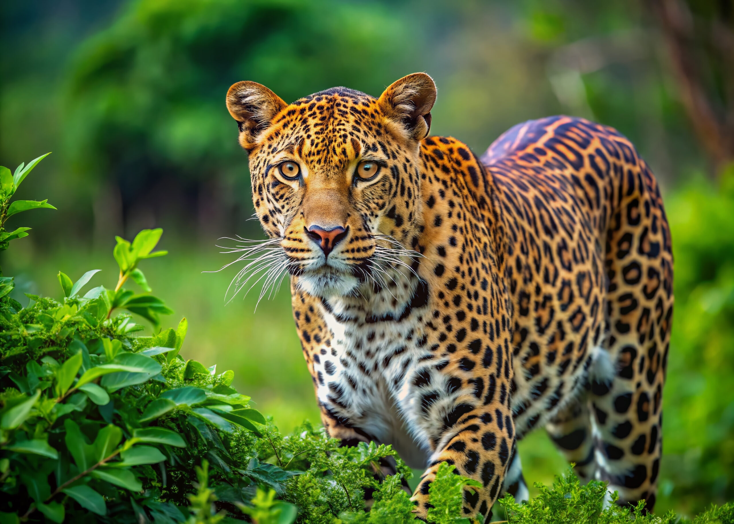Leopard resting on a tree branch during a Yala National Park safari